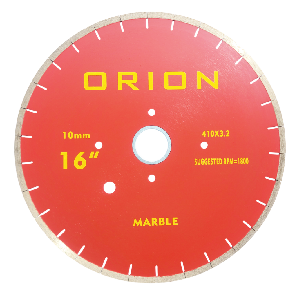 ORION 16 inch marble bridge saw blade for stone fabrication shops